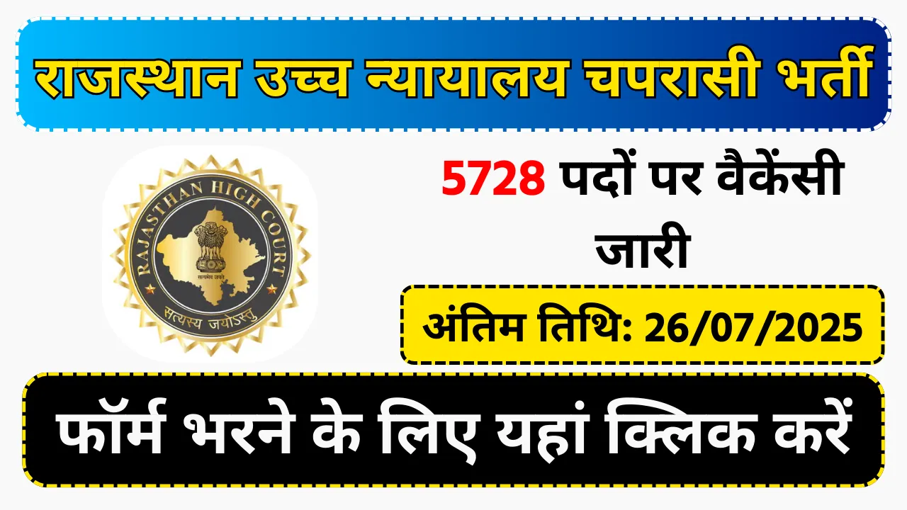Rajasthan High Court Peon Bharti 2025